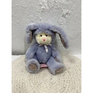 RUSS VINTAGE CHLOE BEAR RABBIT PURPLE PLUSH 9"